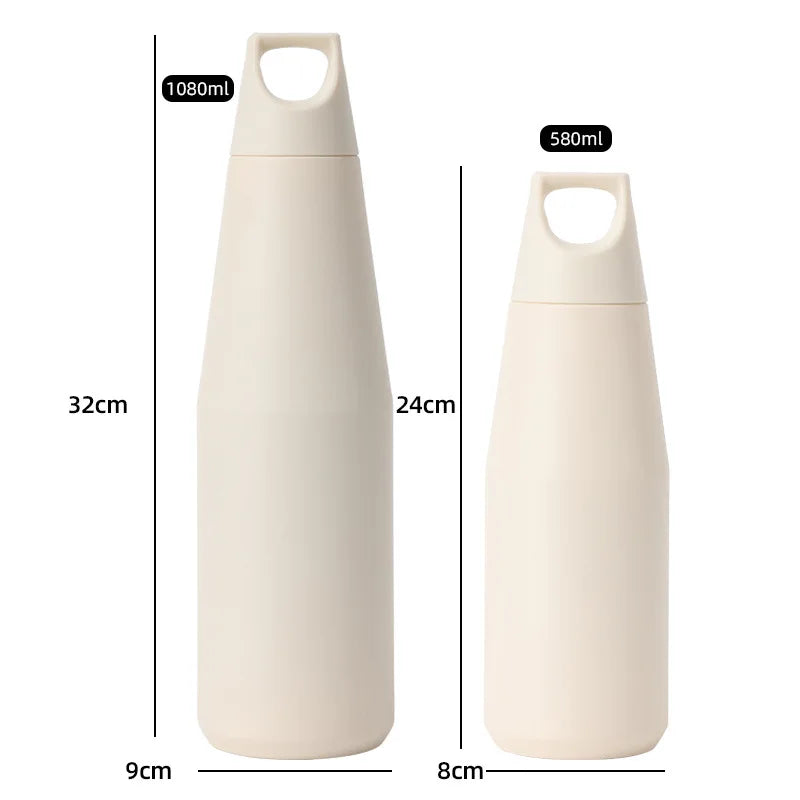 Steel Japanese Style Vacuum Thermos 580/1080ml | Double Wall Ice Cooler Sports Water Bottle