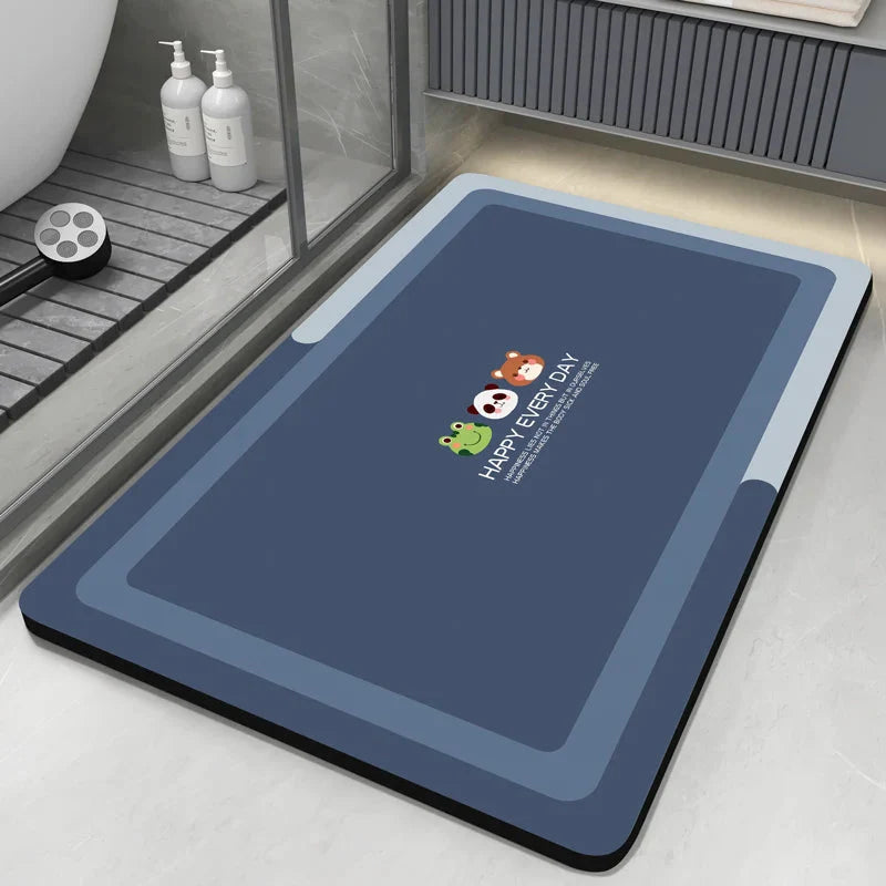 Diatomaceous Earth Bath Mat Various Designs– Quick-Dry Non-Slip Absorbent Rug