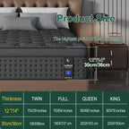 12/14Inch Memory Foam Spring Mattress Single/Double/Queen/King