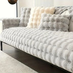 Faux Fur VelvetTouch Couch Cover Cat & Dog Proof Modern & Stylish