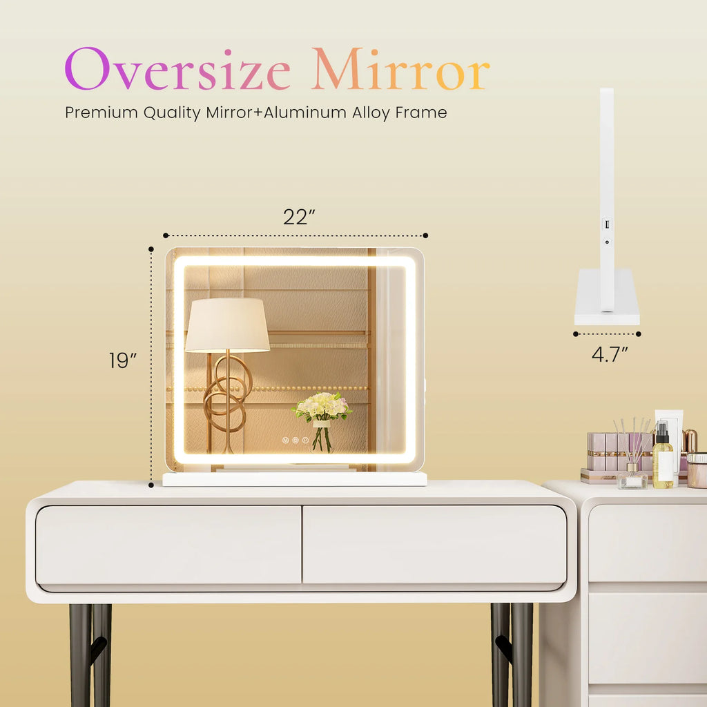 LED Vanity Mirror, Aluminum Frame Dimmable