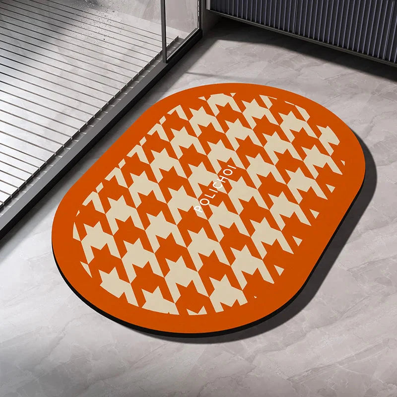 Diatomaceous Earth Bath Mat Various Designs– Quick-Dry Non-Slip Absorbent Rug