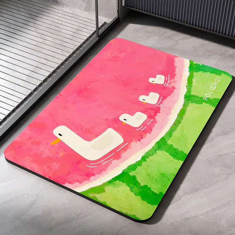 Diatomaceous Earth Bath Mat Various Designs– Quick-Dry Non-Slip Absorbent Rug