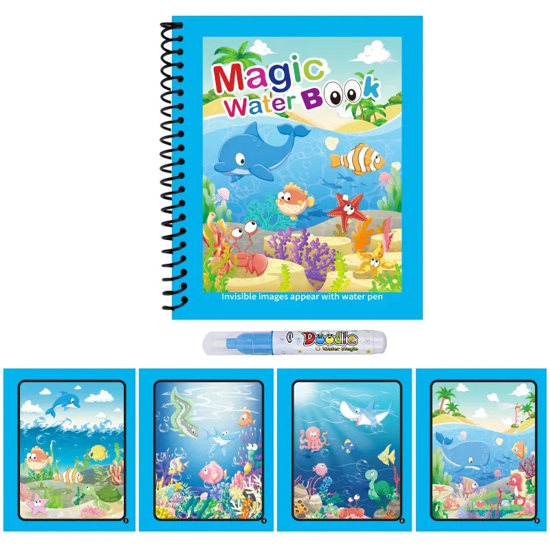 1pc Children's Reusable Water Drawing Book | Mess-Free Magic Coloring Pad