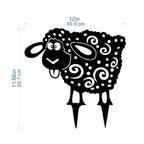 HelloYoung Add a Touch of Whimsy to Your Garden with this Metal Sheep Yard Art Silhouette Wall Art Home Decoration