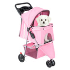 Foldable Pet Stroller For Dogs & Cats