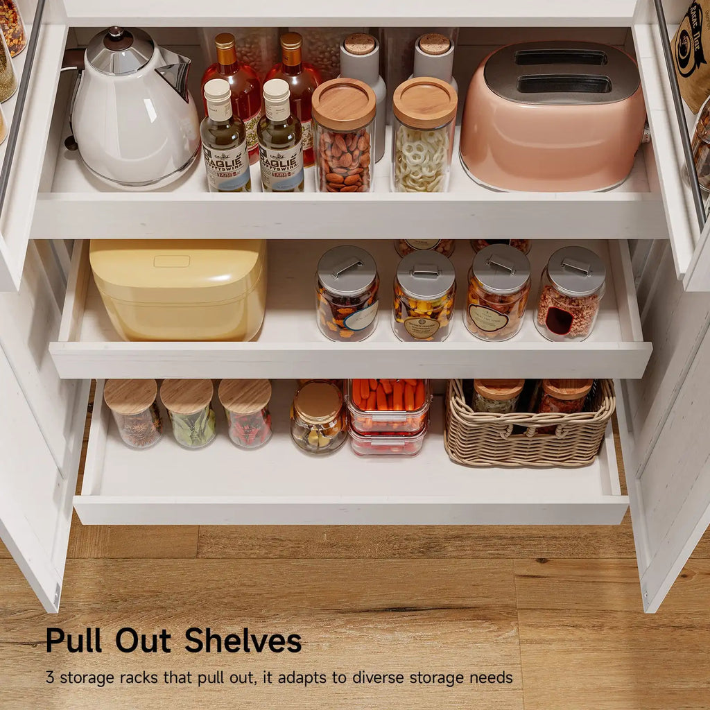 6 Door Pantry Storage Cabinet with Shelves, 71"