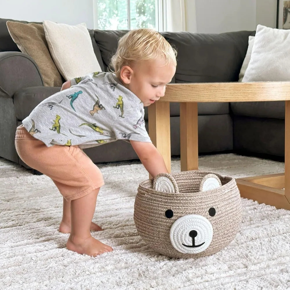 Bear Basket with Handles 10.5"D x 8.5"H