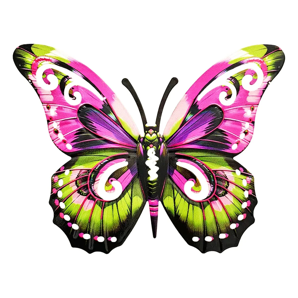 Metal Art Butterfly Wall Decor Colorful Iron Art Butterfly Sculptures Butterfly Hanging Ornament for Outdoor Home Yard Garden