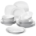 MALACASA Elisa 24-Pc Ceramic Porcelain Tableware