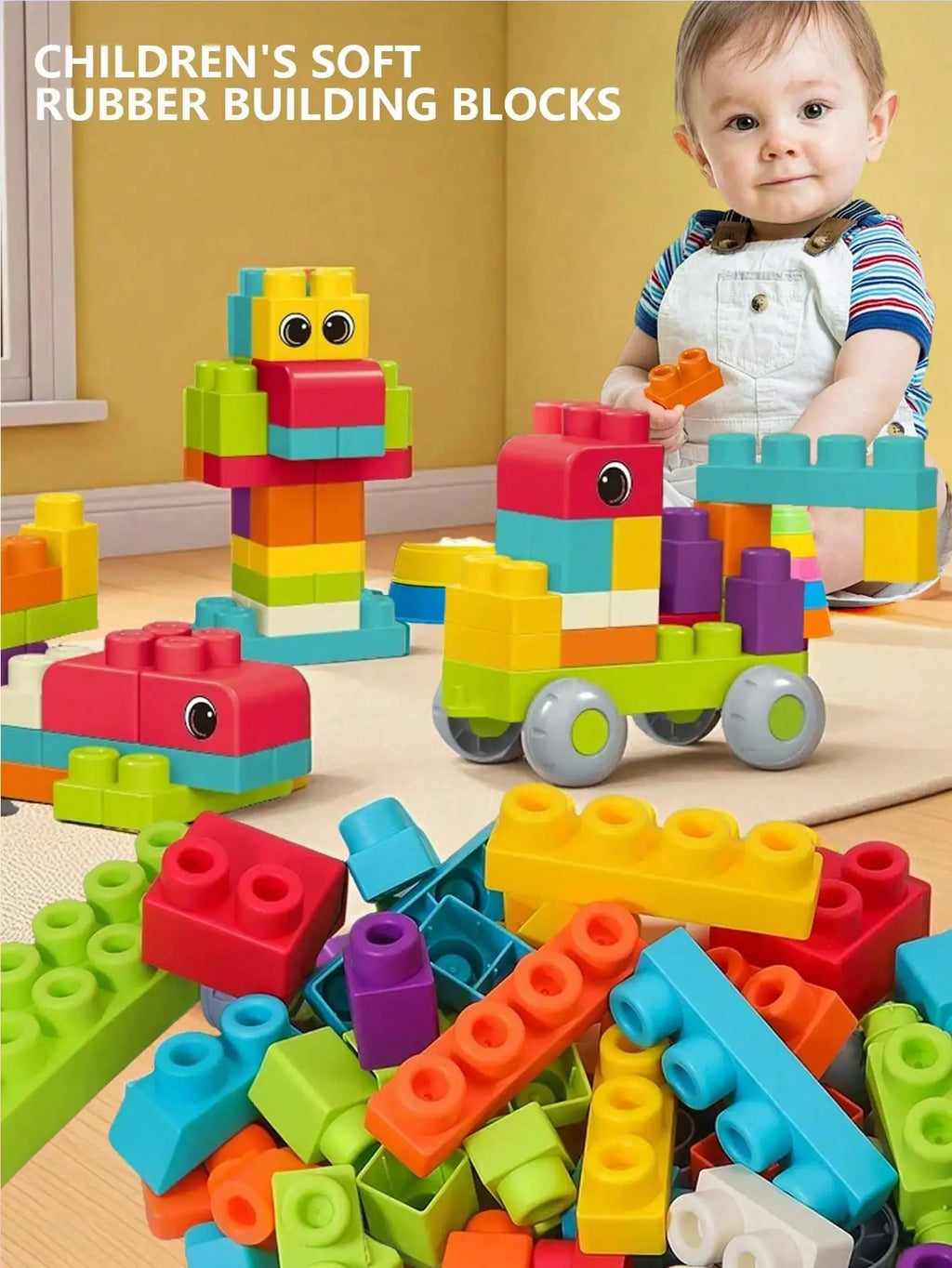 16/21/37/50pcs Large Building Blocks With Storage Bin
