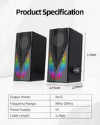 USB-Powered Computer Speakers With RGB Lights