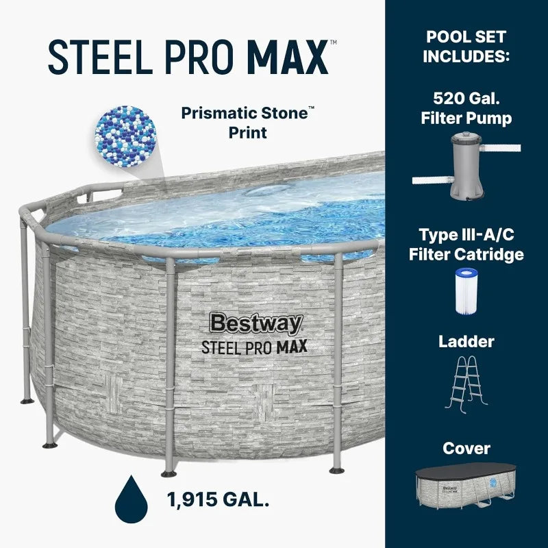 Above Ground Steel Swim Vista Pool 14'x8'2"x39.5"