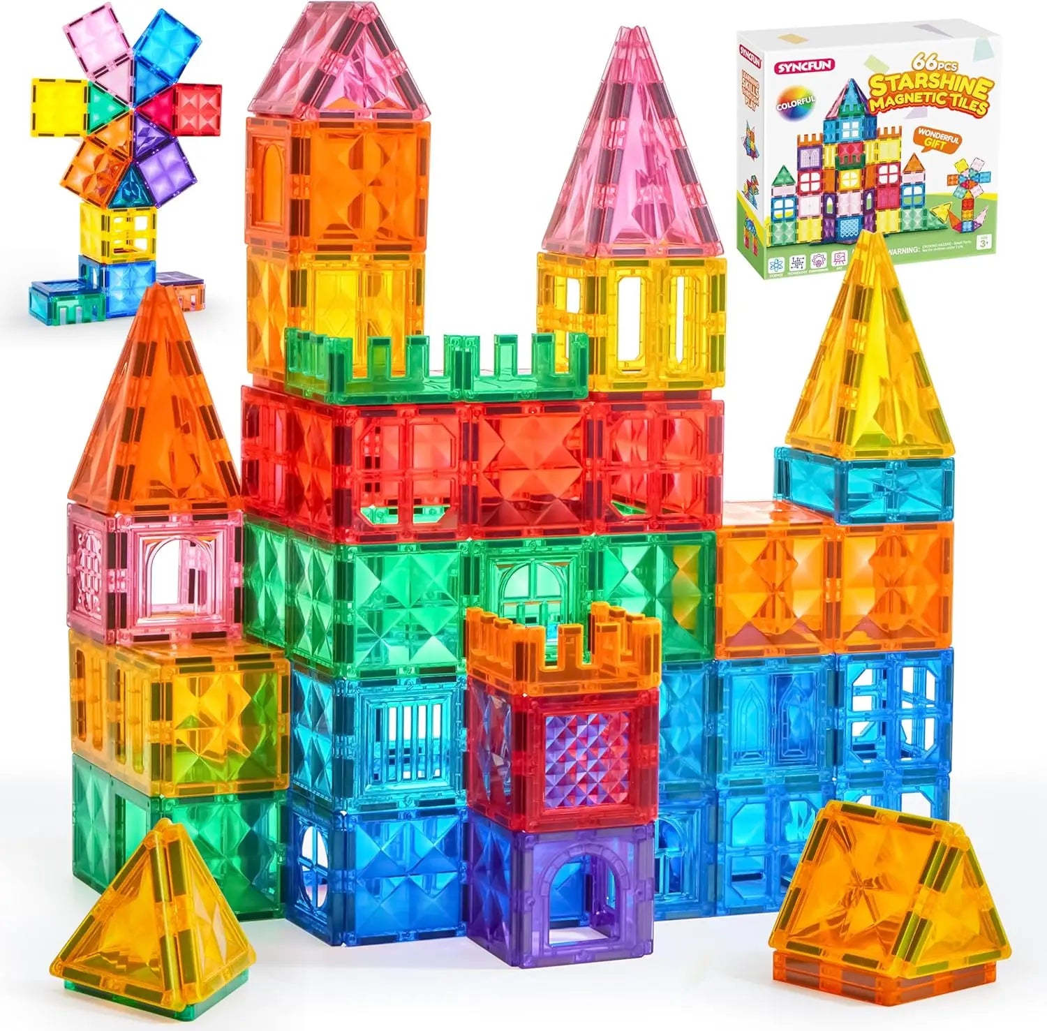 110/66/50 PCS Magnetic 3D Building Tile Sets