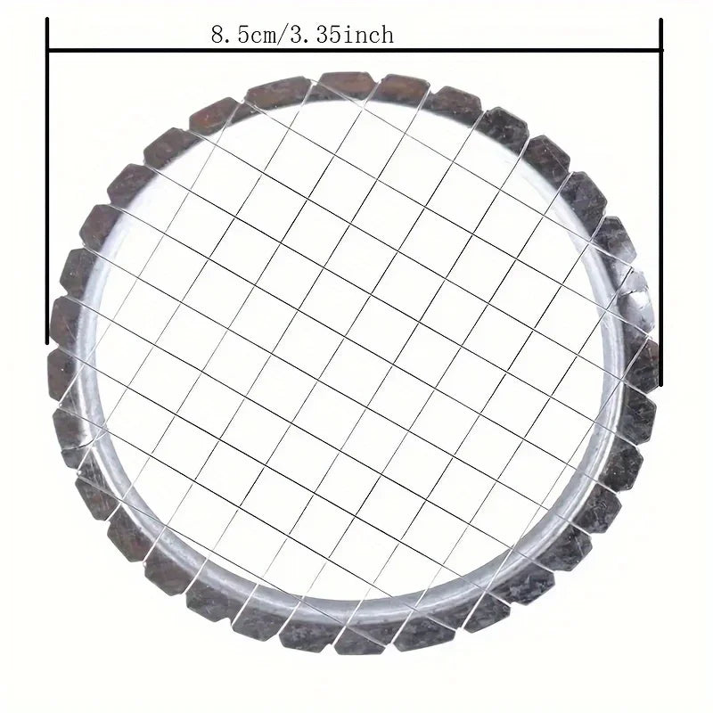 1pc Round Grid Cutter Slicer | Stainless Steel Vegetable Chopper