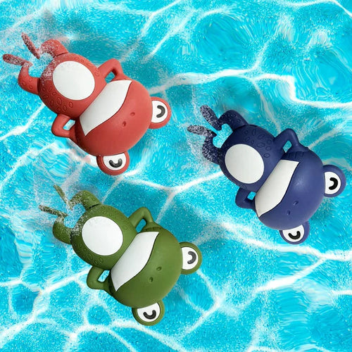 3 Pack, Swim Frog Bath Toy Red, Blue, & Green