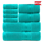 8 Piece Luxury Towel Set – 100% Ring Spun Cotton