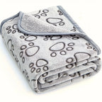 Ultra-Soft Paw Print Dog Blanket | Cozy Machine Washable Pet Bed Pad