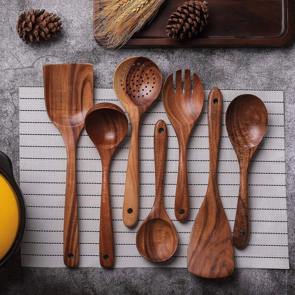 Teak Cooking Utensil Set, 5-Piece