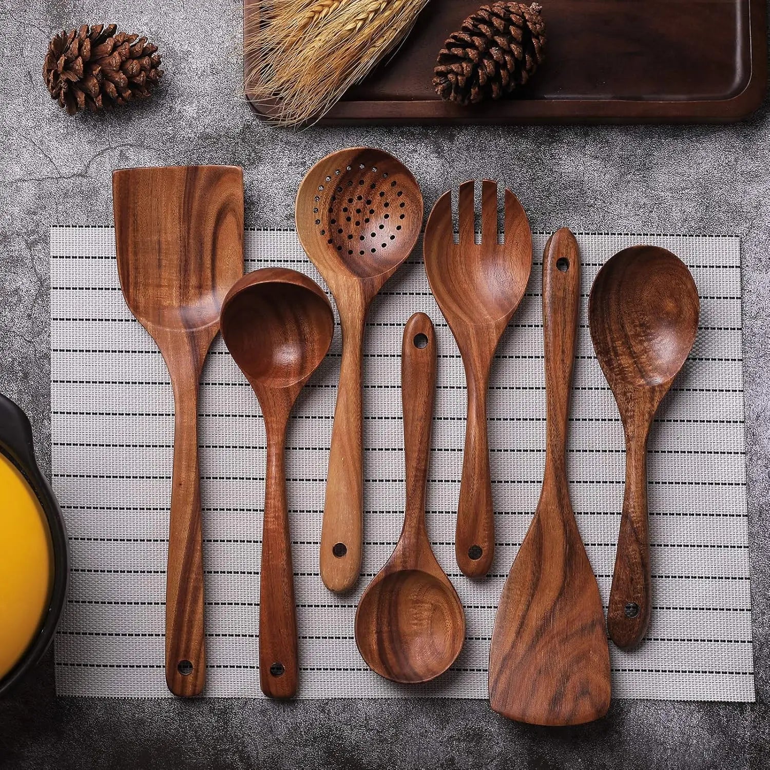 Teak Cooking Utensil Set, 5-Piece