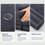 8 Piece Luxury Towel Set – 100% Ring Spun Cotton