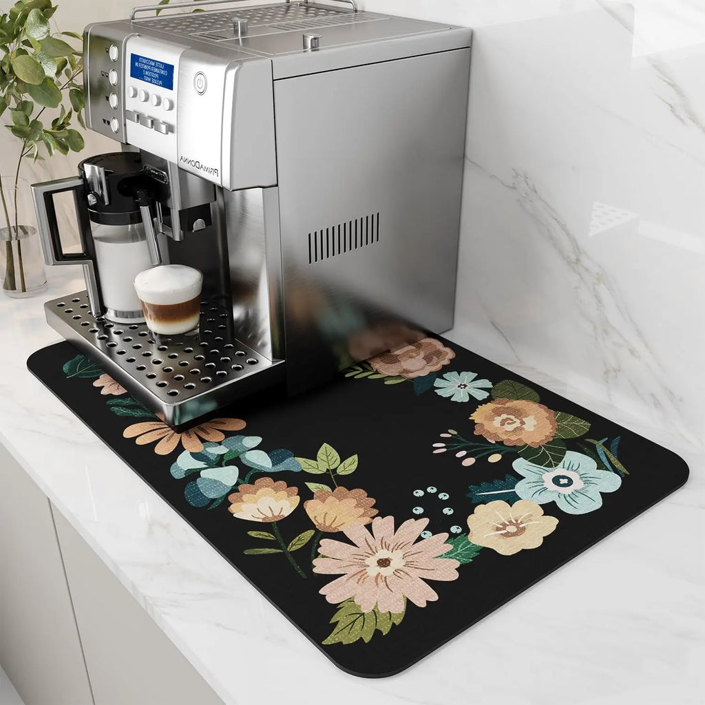 Absorbent Dish Drying & Coffee Station Mat, Various Colors, Sizes