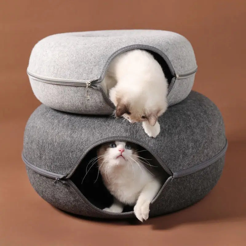 Interactive Tunnel/Donut Cat Bed & House