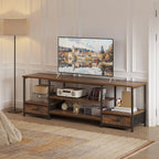 Media Console with Storage Shelves, 2 Sizes