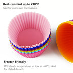 12-Piece Silicone Cupcake Mold Set | Non-Stick Baking Cups for Muffins and Cakes