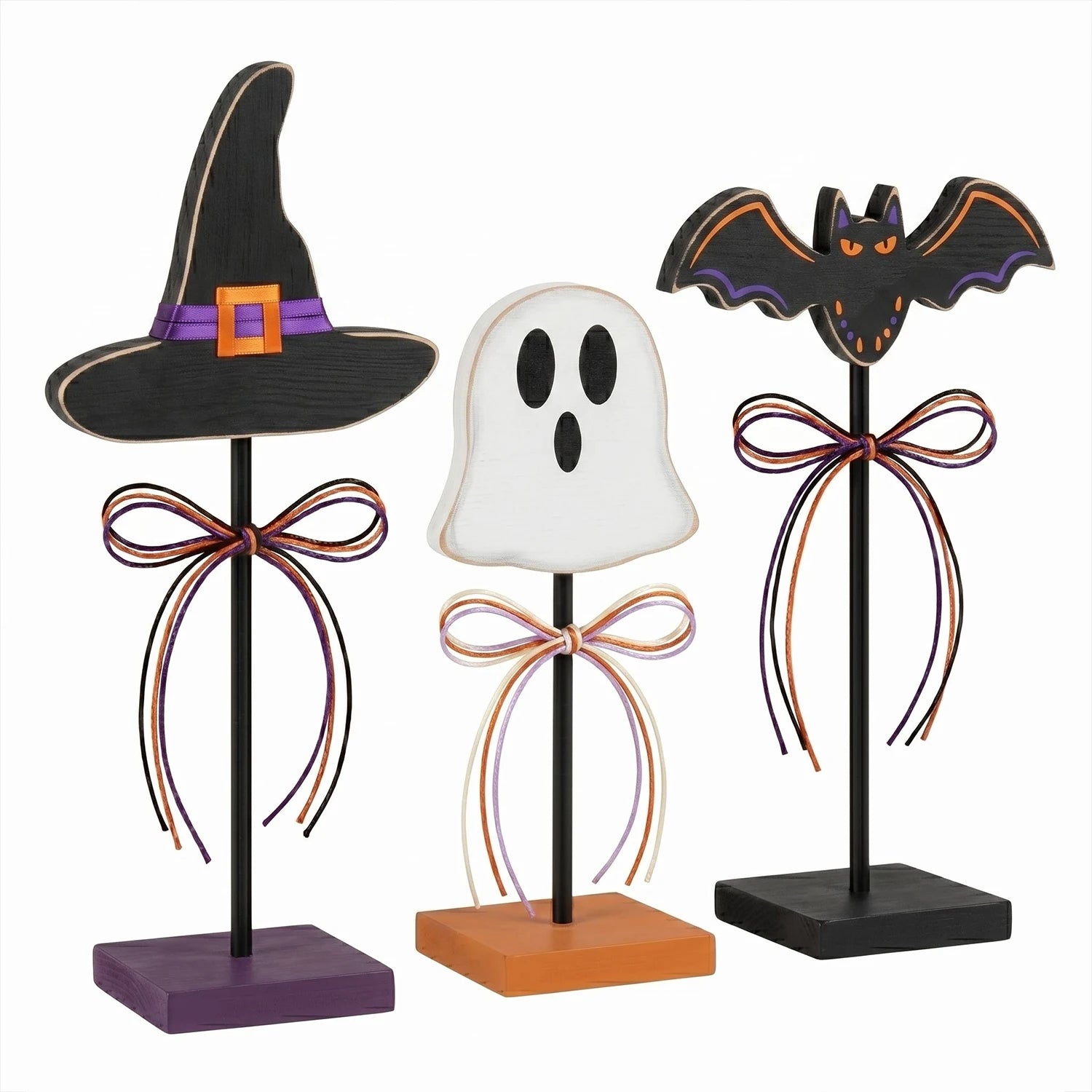 Halloween Wooden Tabletop Decor, 3PC Set