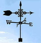 Metal Weathervane,Witch Iron Weather Vane,Sea Rover Wind Direction Indicator,Garden Decoration,Outdoor Roof Decoration,Gardening