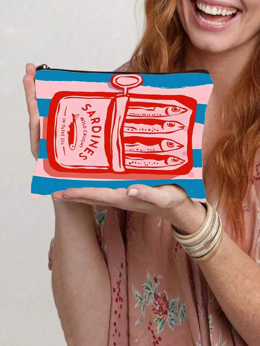 Reusable Tote Bag And Cosmetic Pouch Set