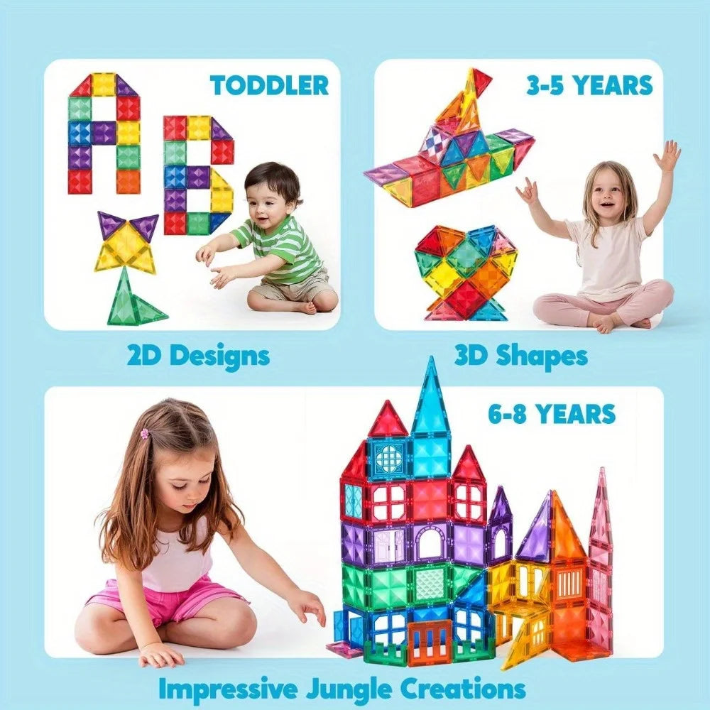 110/66/50 PCS Magnetic 3D Building Tile Sets