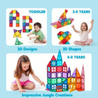 110/66/50 PCS Magnetic 3D Building Tile Sets