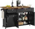 60" Mobile Kitchen Island 2 Colors Available