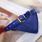 Adjustable PU Dog/Cat Collar with Detachable Scarf | For Small Medium Dogs and Cats