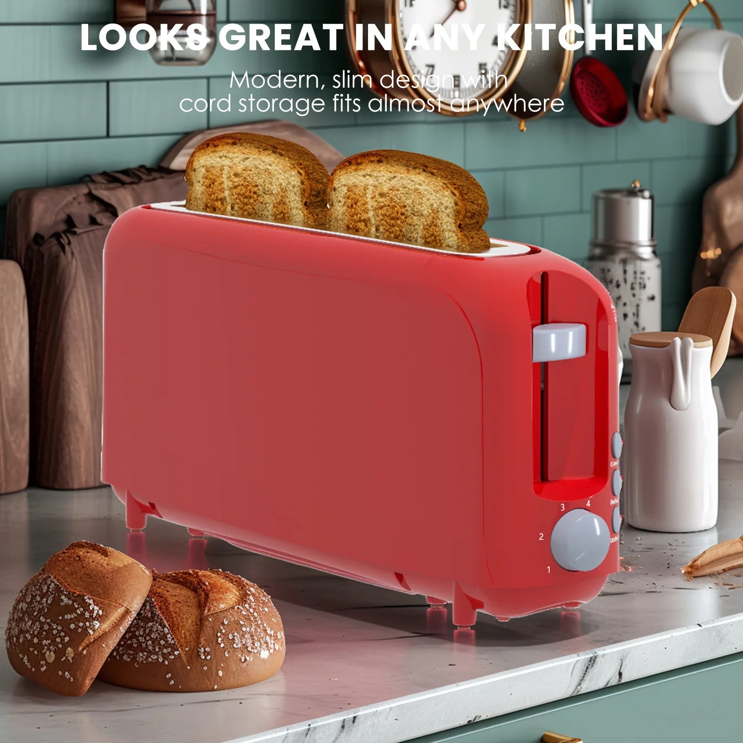 2-Slice Slim Toaster In 6 Modern Colors