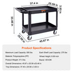 Utility Cart 360° Swivel Wheels 3 Sizes
