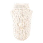 Classic Solid Knit Dog Sweater | Warm Winter Pullover for Small Breeds
