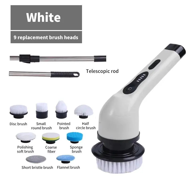 9-in-1 Cordless Spin Scrubber & Extension Wand