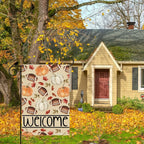 Pumpkin & Football Fall Welcome Garden Flag