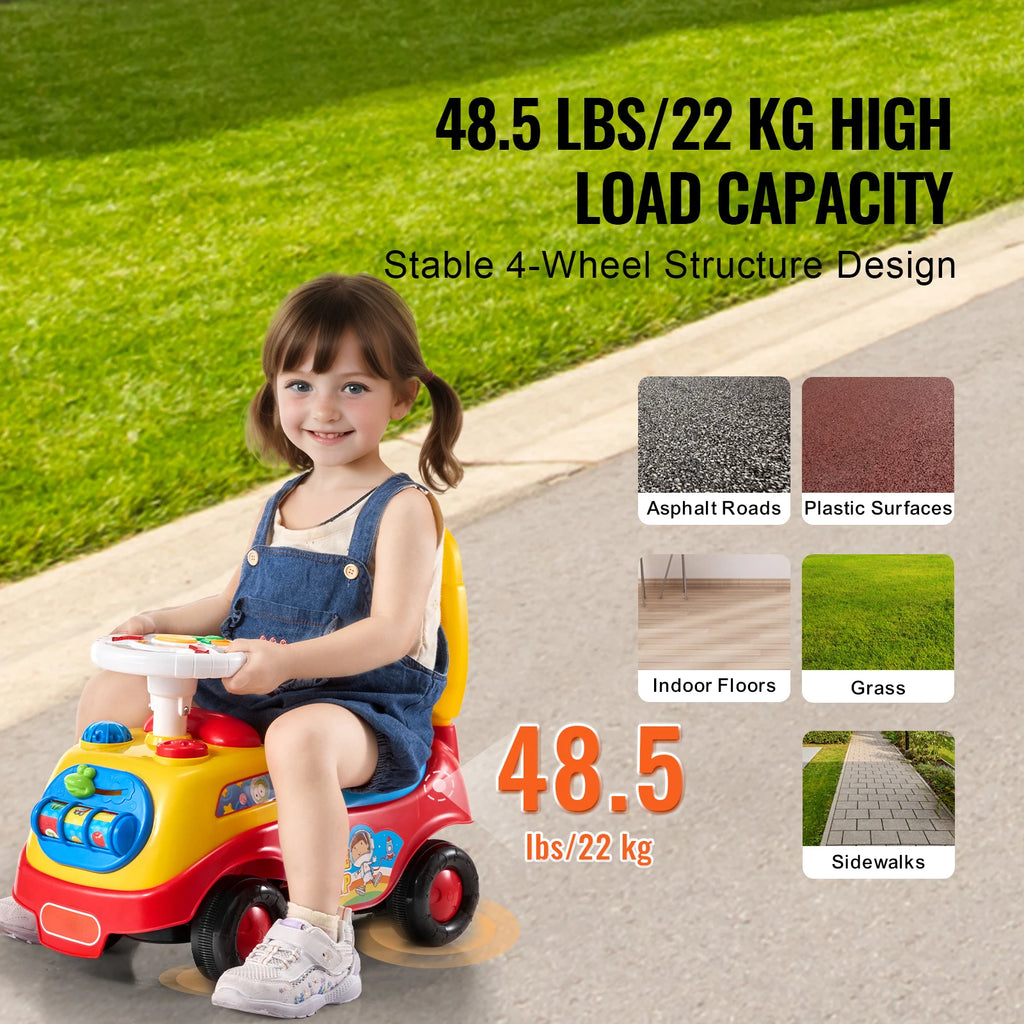 Toddler Ride On Push Car with Music