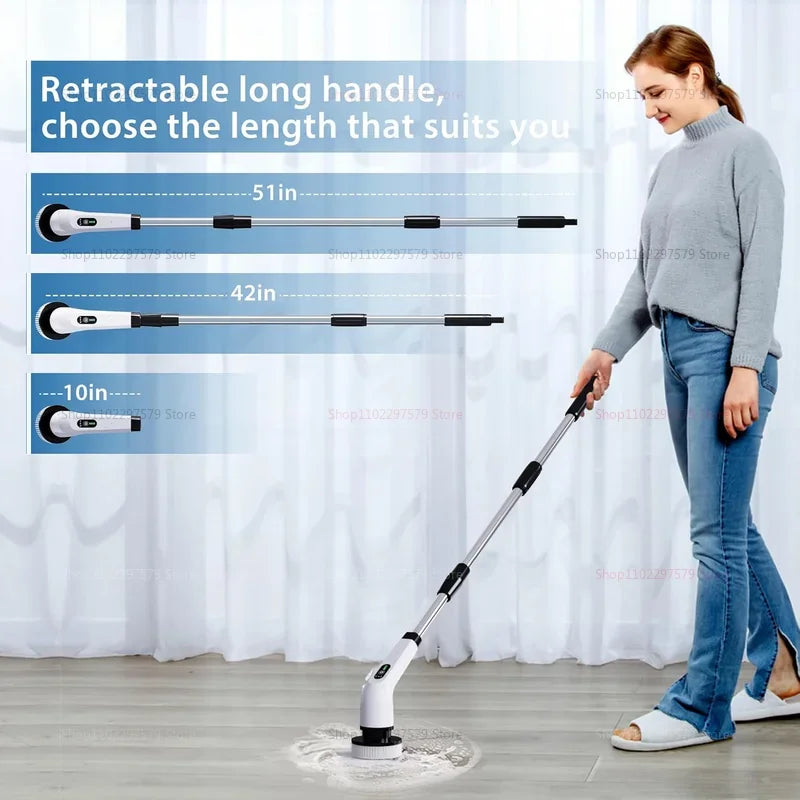 9-in-1 Cordless Spin Scrubber & Extension Wand