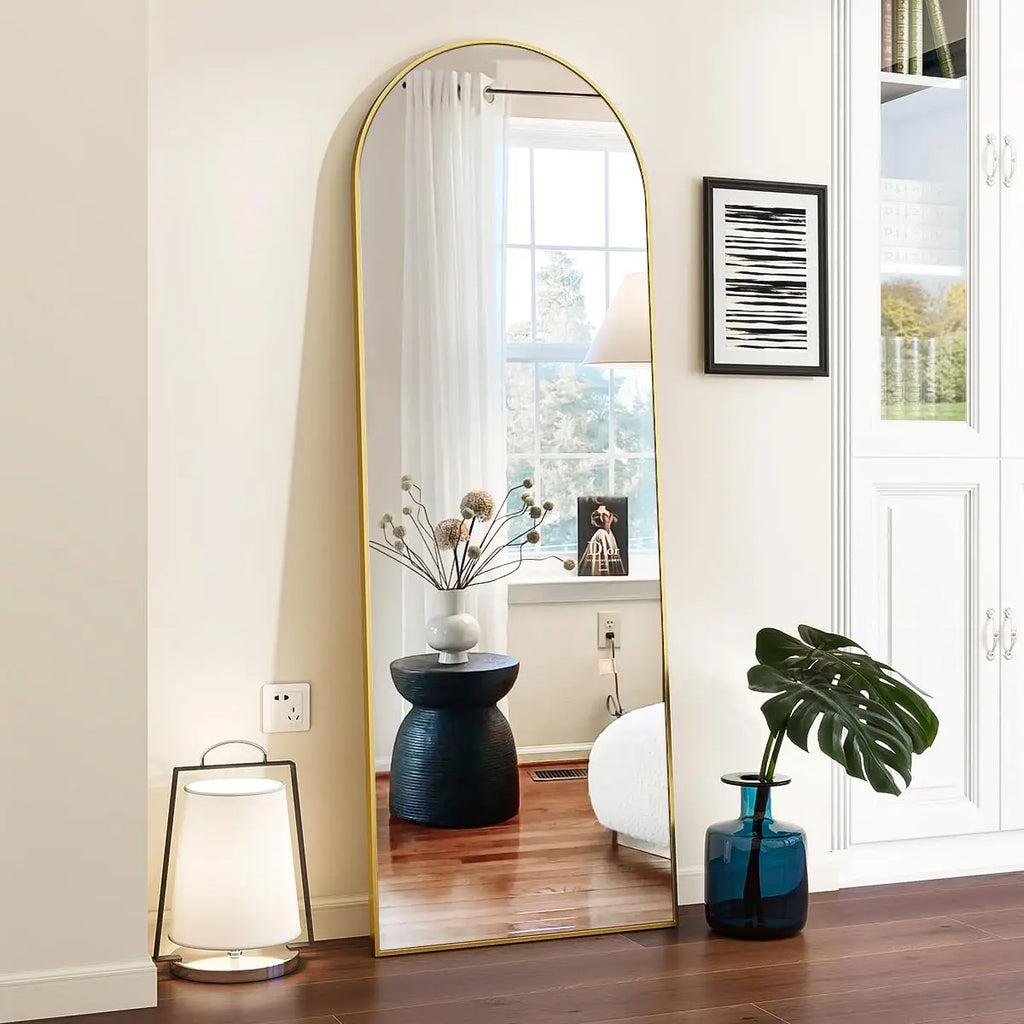 18x58" Arched Full Length Mirror With Stand