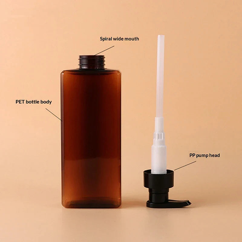 Square Soap Dispenser | Refillable 400/500ml Bathroom, Kitchen, Lotion Pump Bottle