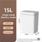 Smart Bathroom Trash Can Automatic Bagging Electronic Trash Can White Touchless Narrow Smart Sensor Garbage Bin Smart Home 4 Gallon(15L)