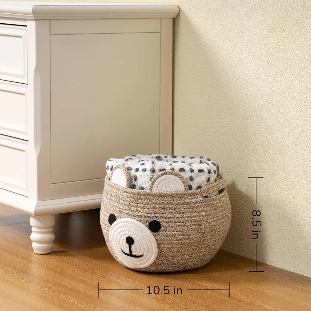 Bear Basket with Handles 10.5"D x 8.5"H