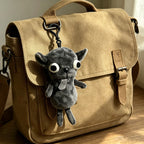 Funny Ugly Cute Bug-Eyed Dog Plush Keychain