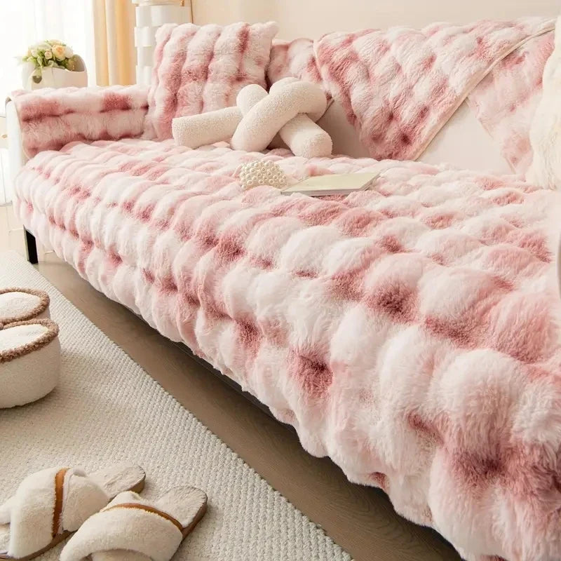 Faux Fur VelvetTouch Couch Cover Cat & Dog Proof Modern & Stylish