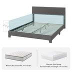 Full/Queen/King Upholstered Platform Bed Frame, 5 Colors
